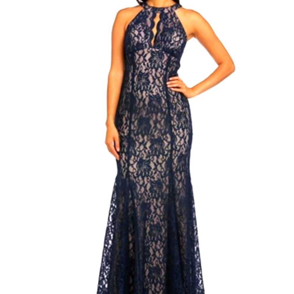 Nightway Women's Lace Halter Dress NWT